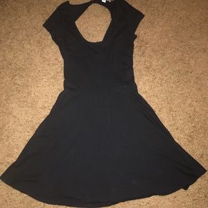 American Eagle Black Cotton Mini-Dress